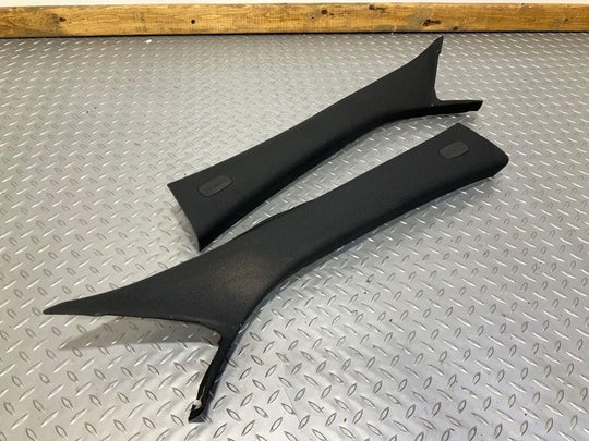 15-20 Mercedes C63s W205 Sedan Pair Left &Right A-Pillar Trim Panels (Black 811)