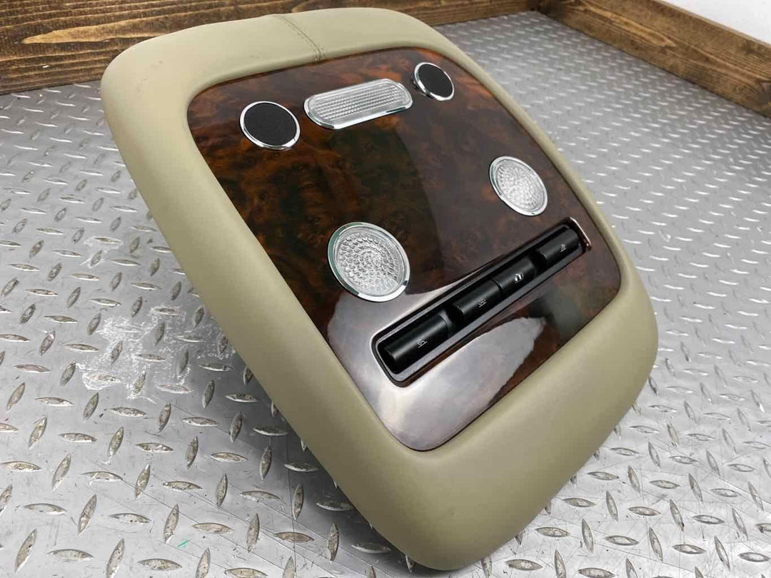 06-12 Bentley Flying Spur REAR Roof Overhead Console (Ochre & Woodgrain)