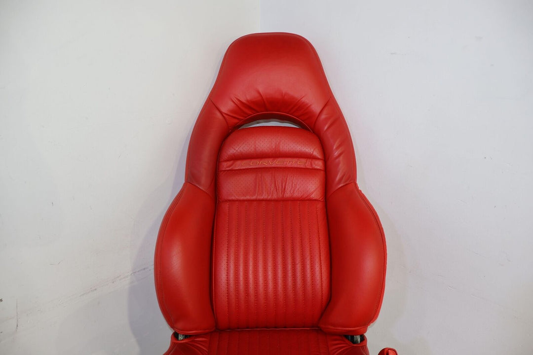 97-00 Chevy C5 Corvette Right Passenger Leather Power Seat (Torch Red 70I)