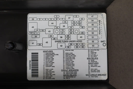 2003-2004 C5 Corvette Underhood Engine Fuse Relay Junction Box OEM 19300118