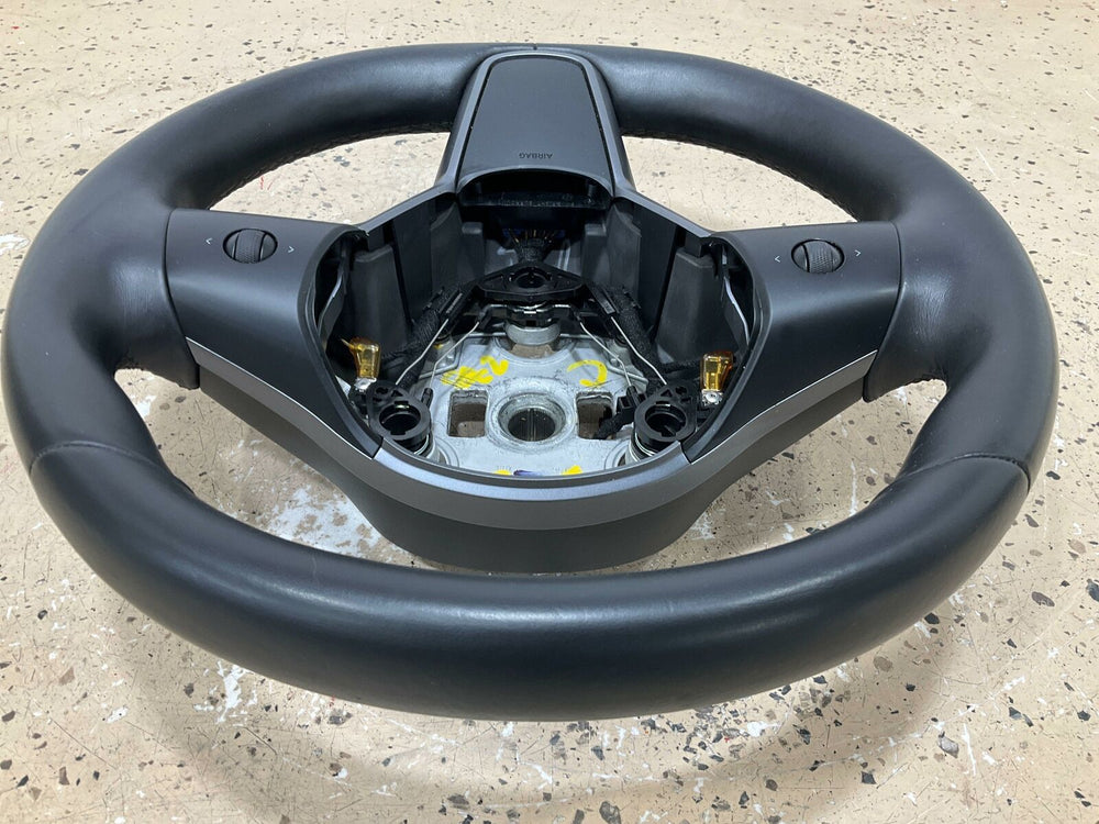 17-20 Tesla Model 3 Leather Steering Wheel W/ Switches (Black) 1105324-00-H