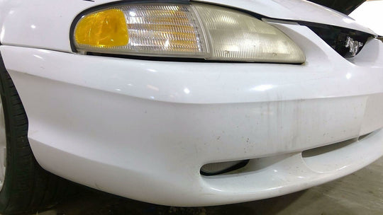 94-98 Ford Mustang Front Bumper - Paint Cracked / Damaged - Ultra White