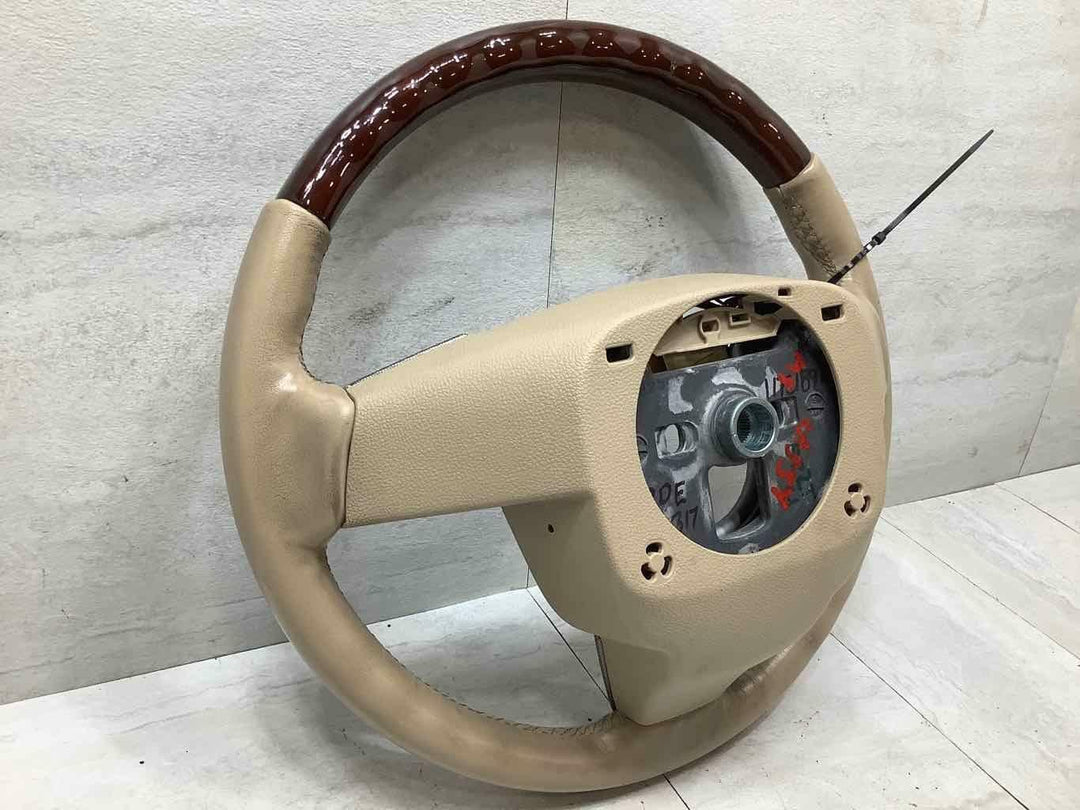 2008 Cadillac XLR Leather Steering Wheel LT. Cashmere (31I) W/ Dark Wood Trim