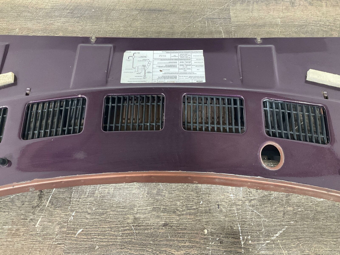 1981 Fiat 124 Spider Cowl Vent Panel (Sold Bare No Seal) Repaint Purple