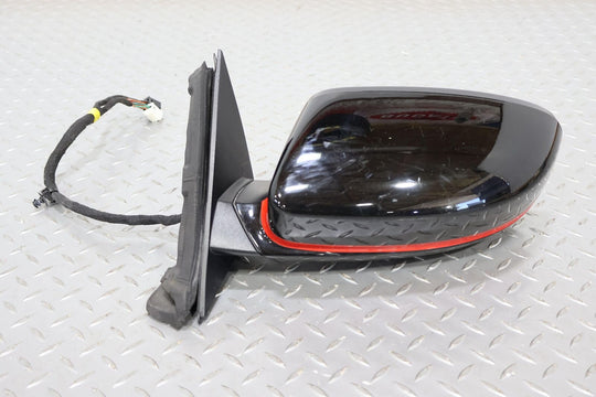 15-20 Dodge Charger Left LH Driver Power Heated Door Mirror (Pitch Black/Red)