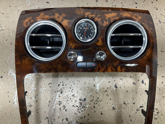 03-10 Bentley GT Dash Trim Kit W/Clock & Vents (3PC) Woodgrain (See Notes) OEM