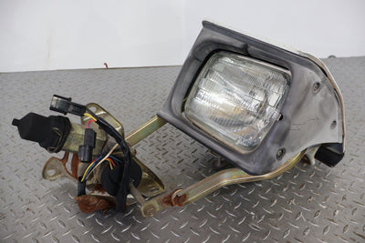 84-89 Chrysler Conquest Mitsubishi Left LH Headlight W/Motor (Sarajevo White)