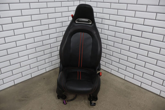 12-17 Fiat 500 Abarth Coupe Front Right Leather Bucket Seat (Black/Red Stitch)