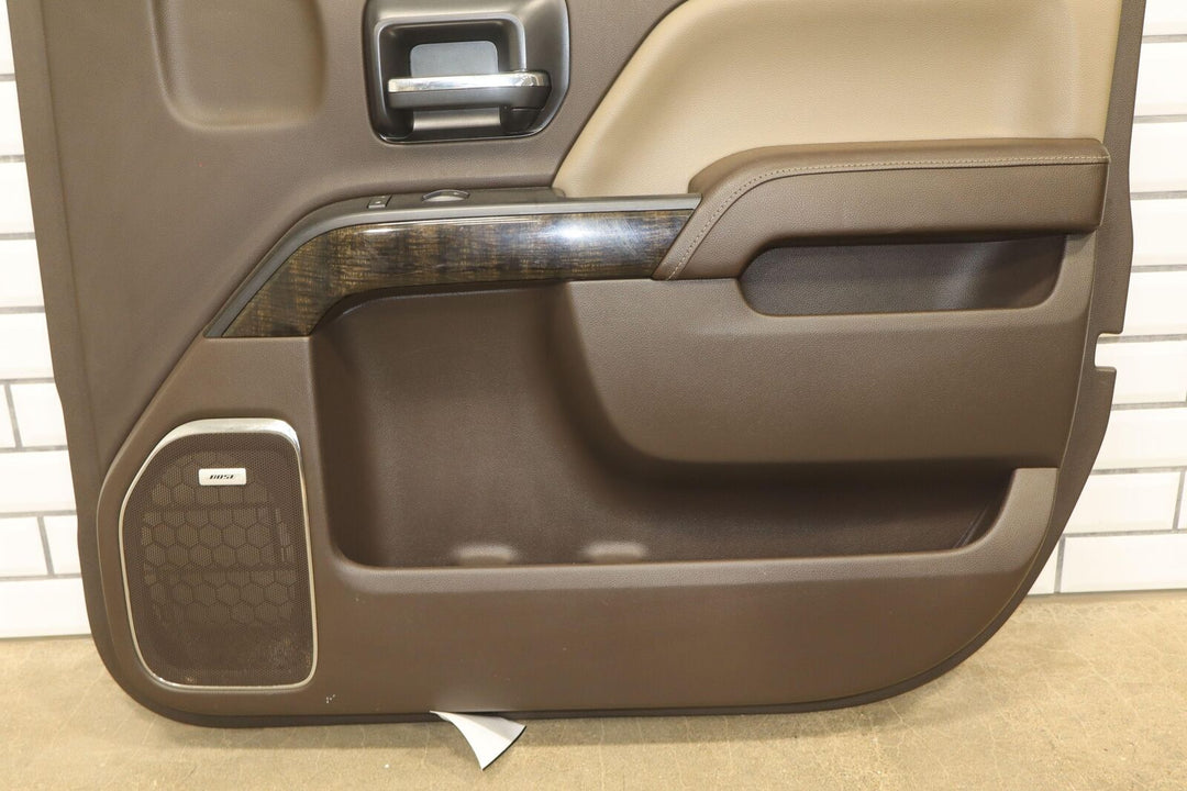 2014 GMC Sierra Denali 1500 Interior Door Trim Panel Set (4) Cocoa/Dune