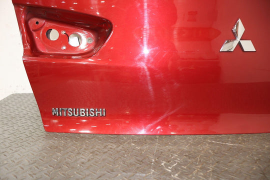 08-15 Mitsubishi Lancer EVO X Rear OEM Trunk Deck Lid (Rally Red P26) See Photos