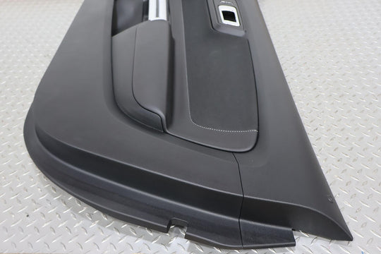 15-17 Ford Mustang GT Right Interior Door Trim Panel (Ebony 21/ Aluminum Trim)