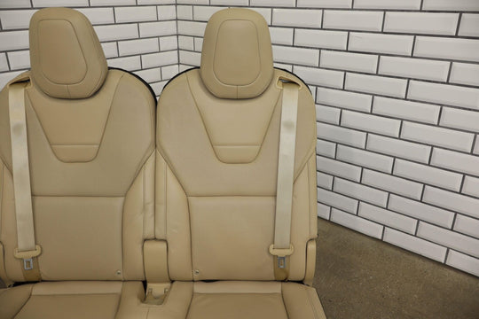 16-20 Tesla Model X Pair LH / RH 3rd Row Leather Seats (Tan) Light Wear