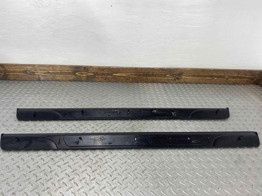 01-06 BMW E46 M3 Convertible Pair LH&RH Door Sill Entry Plates (Black/Aluminum)