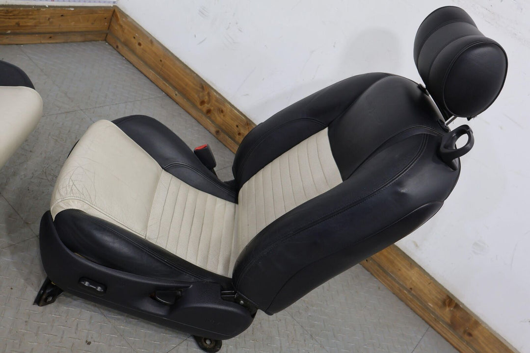 02-05 Ford Thunderbird OEM LH&RH Leather Bucket Seats Set (Black/White) Tested