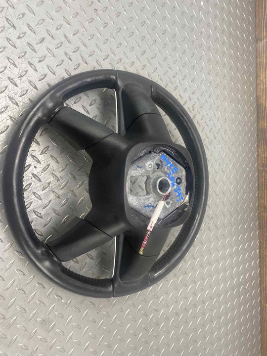 03-06 Chevy SSR Driver Leather Steering Wheel W/Switches (Black/Silver)