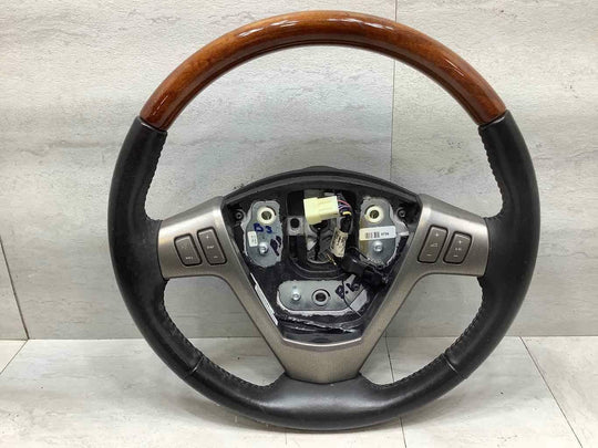 05-07 Cadillac XLR Black Leather Steering Wheel W/ Wood Trim