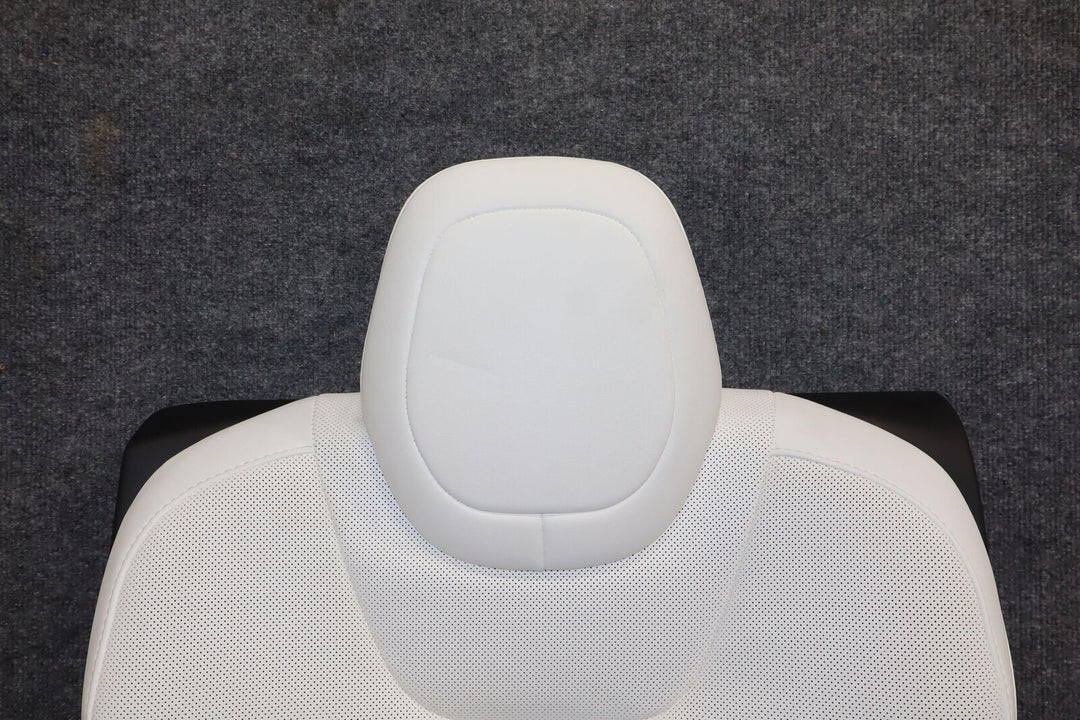 21-23 Telsa Model S Plaid Left LH Driver Rear Seat Upper Section (White)