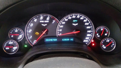 06-08 Chevy Corvette C6 Convertible 200MPH Speedometer Cluster (10392168) Tested