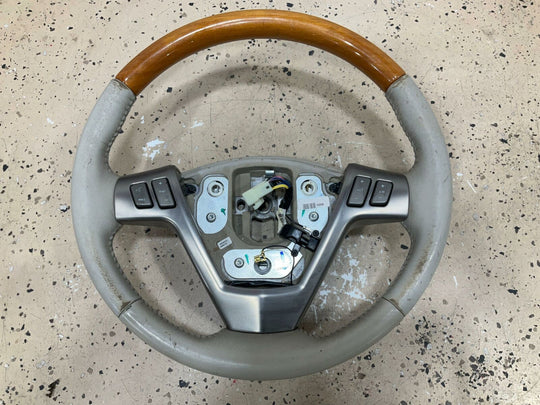 04-06 Cadillac XLR Driver Leather/Wood Steering Wheel (Shale 18i)