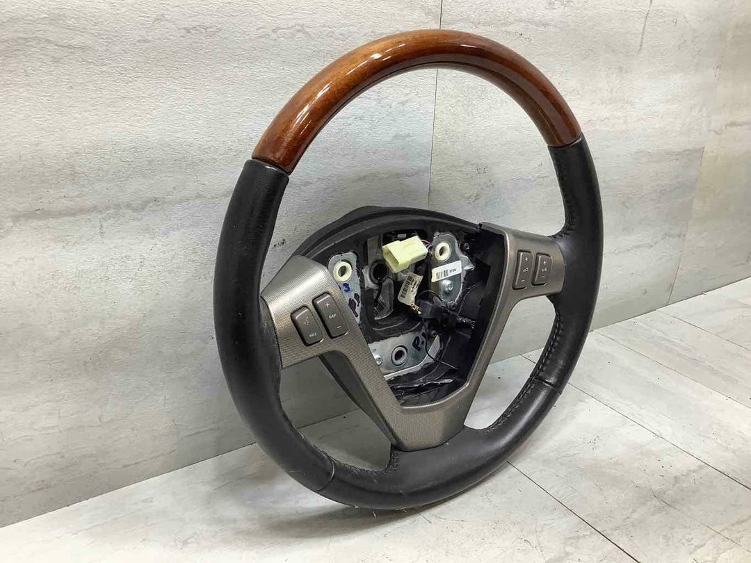 05-07 Cadillac XLR Black Leather Steering Wheel W/ Wood Trim