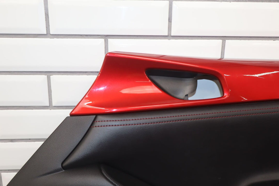 2016-2018 Mazda Miata ND Front Right Door Trim Panel (Black Leather/Red Stitch)