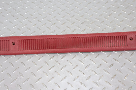 89-93 Ford Mustang Convertible Interior Door Sill Entry Plates (Red)