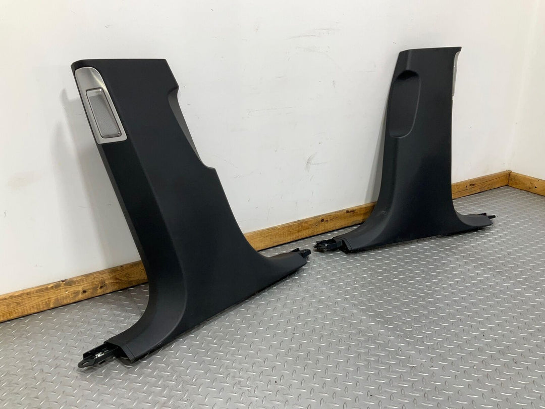 13-18 Audi S8 Pair LH & RH Lower Interior B-Pillar Trim Panels (Black FZ)