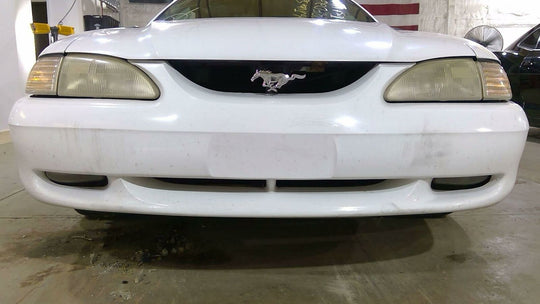 94-98 Ford Mustang Front Bumper - Paint Cracked / Damaged - Ultra White