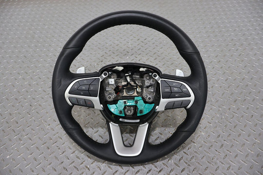 15-19 Dodge Challenger Scat Pack Leather Heated Steering Wheel W/Switches -Black