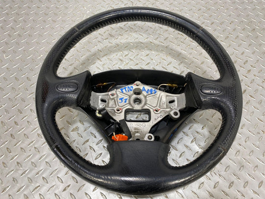 92-02 Mazda RX7 FD OE Leather 3 Spoke Steering Wheel (Black FE8) Normal Wear