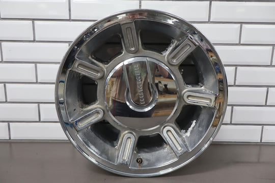 03-07 Hummer H2 Single (1) Aluminum 17x8.5 OEM Silver Wheel W/ Center Cap