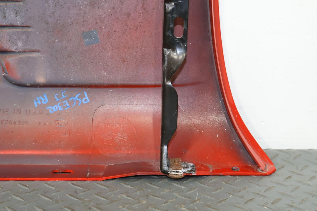 91-96 Chevy C4 Corvette Right RH OEM Fender (Torch Red 70u) Paint Chipping