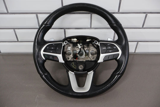 15-19 Dodge Challenger Leather Heated Steering Wheel W/Switches (Black X9)