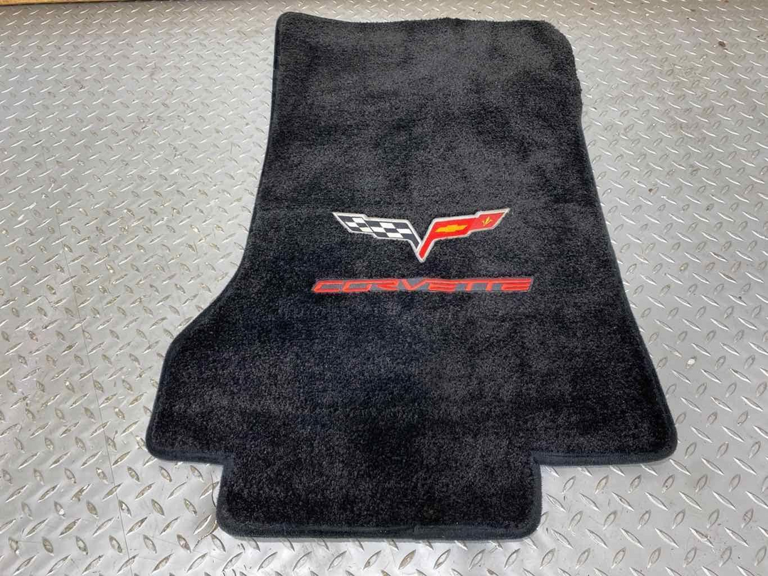 05-10 Chevy Corvette C6 Pair LH&RH Floor Cloth Floor Mats (Black 19i) See Notes