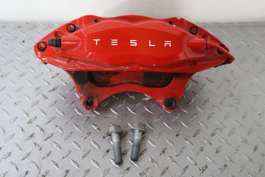 12-20 Tesla Model S Front Left LH Performance Brake Caliper (Red) 100K Miles