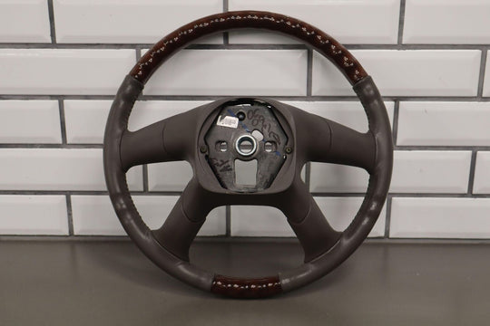 03-06 Cadillac Escalade / GMC Denali Pewter / Woodgrain Leather Steering Wheel