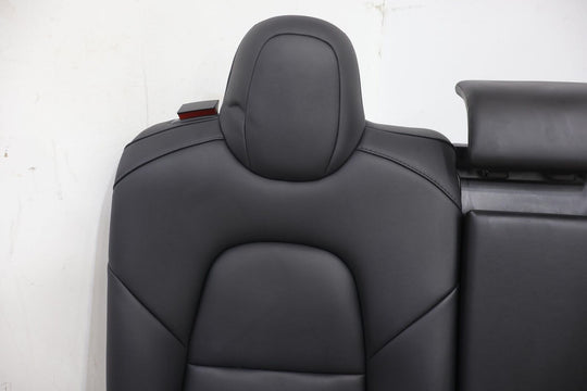 17-22 Tesla Model 3 OEM 2nd Row Leather Bench Seats (Black) Light Wear