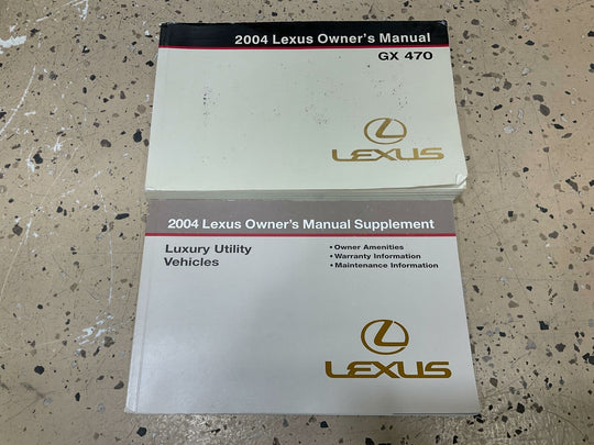 2004 Lexus GX470 Owners Manual With Leather Case (See Notes)