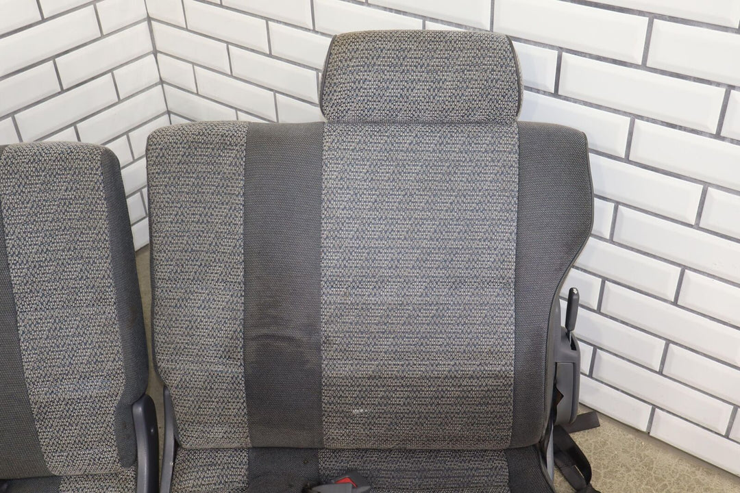 1992 Toyota Land Cruiser Pair LH&RH 2nd Row Cloth Seat (Gray FD10) Some Tears