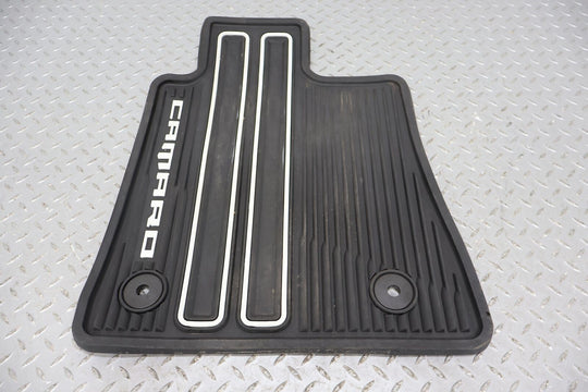 16-20 Chevy Camaro Coupe All Weather Floors Mats Set of 4 (Black/White Accents)