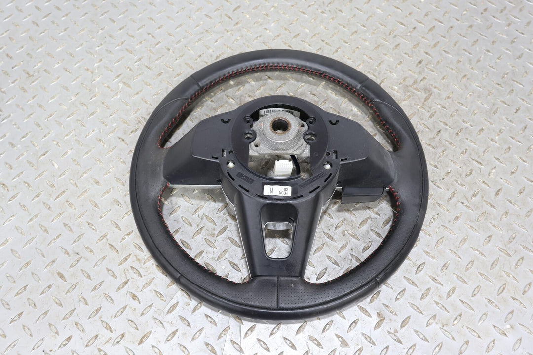 17-20 Fiat 124 Spider OEM Leather Steering Wheel (Nero XR/Red Stitch) See Photos