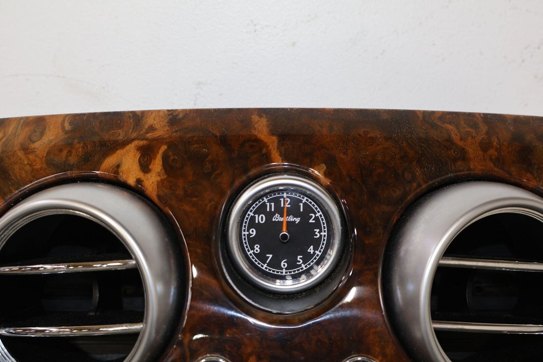 03-10 Bentley Continental GT Radio Trim Bezel (Woodgrain) W/ Clock & Vents