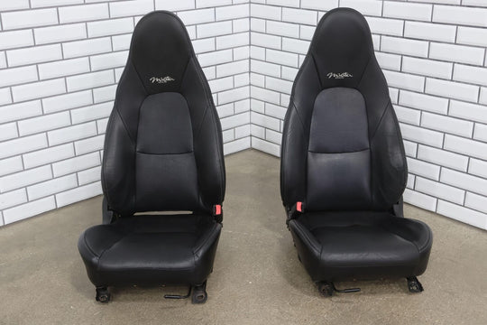 2002 Mazda Miata Pair LH&RH Leather Special Edition Seats (Black) Worn