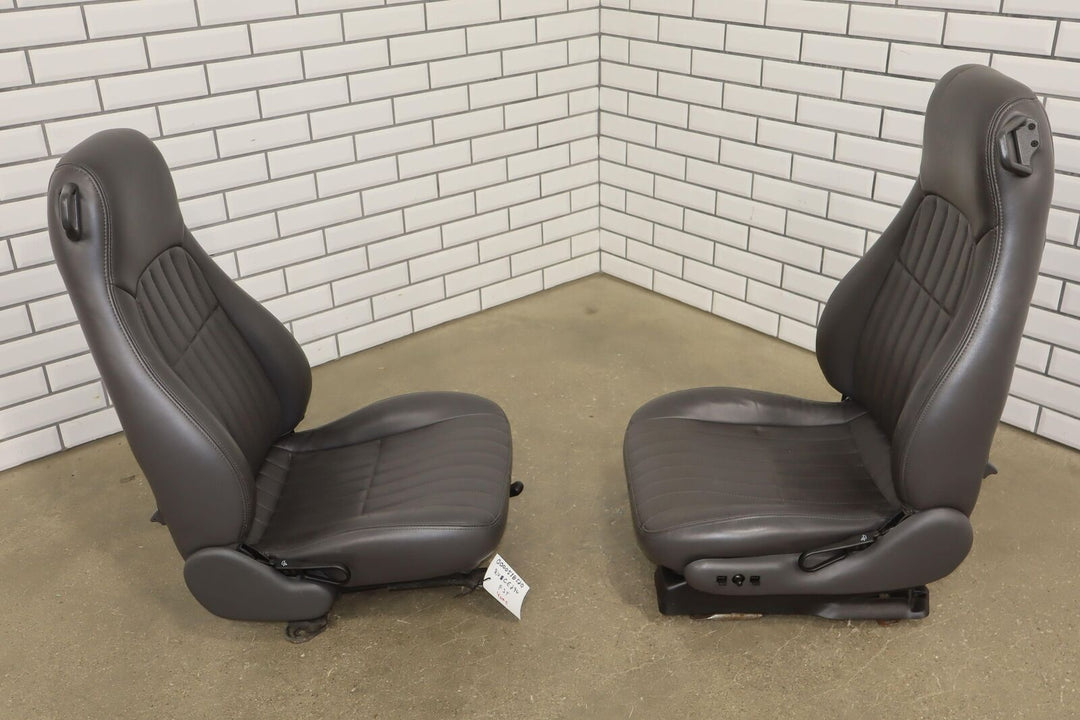 1997 Chevy Camaro 30th Anniversary (Left Power) Leather Seat Set Dark Gray (142)