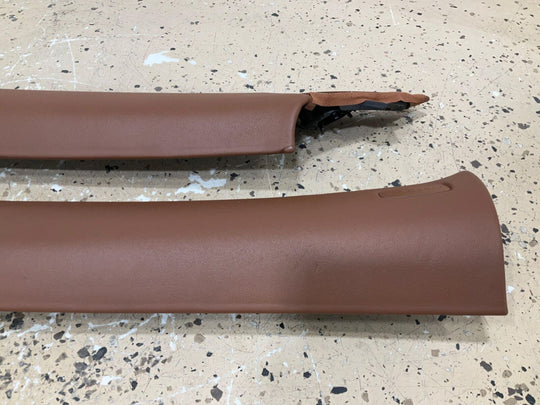 03-10 Bentley Continental GT Driver & Passenger Pair of A Pillar Trims (Brown)