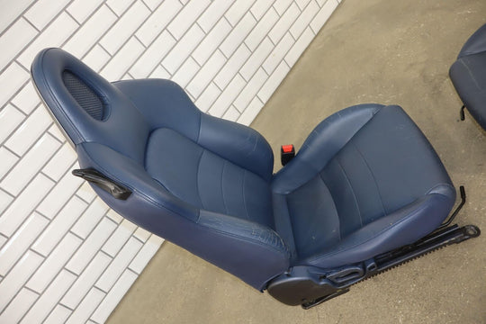 2000-2005 Honda S2000 OEM Leather Bucket Seat Set (Left/Right) Blue