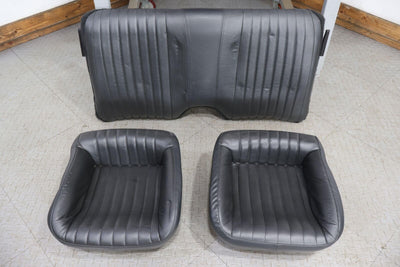 1996 Pontiac Firebird Trans AM Leather Seat Set Front&Rear (Graphite) Cracking