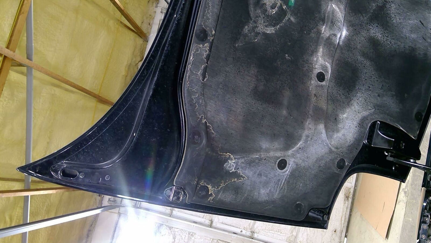 97-04 Chevrolet Corvette Black 41U Fiberglass Hood - Damaged