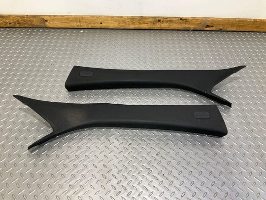 15-20 Mercedes C63s W205 Sedan Pair Left &Right A-Pillar Trim Panels (Black 811)