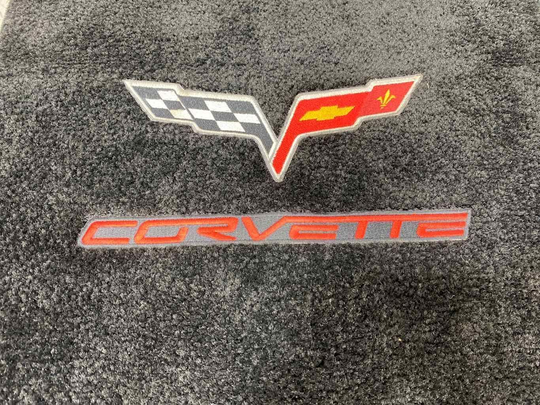 05-10 Chevy Corvette C6 Pair LH&RH Floor Cloth Floor Mats (Black 19i) See Notes